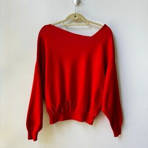 Free People Sweatshirt / Sweater with Asymmetic Neckline SZ XS